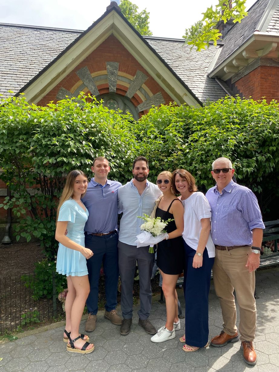Anna Wanzenberg, MD poses with family.